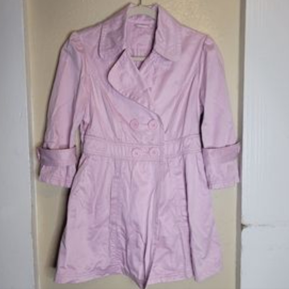 United Colors of Benetton fit and flare jacket 3/4 sleeves Trench Coat size 4/6
